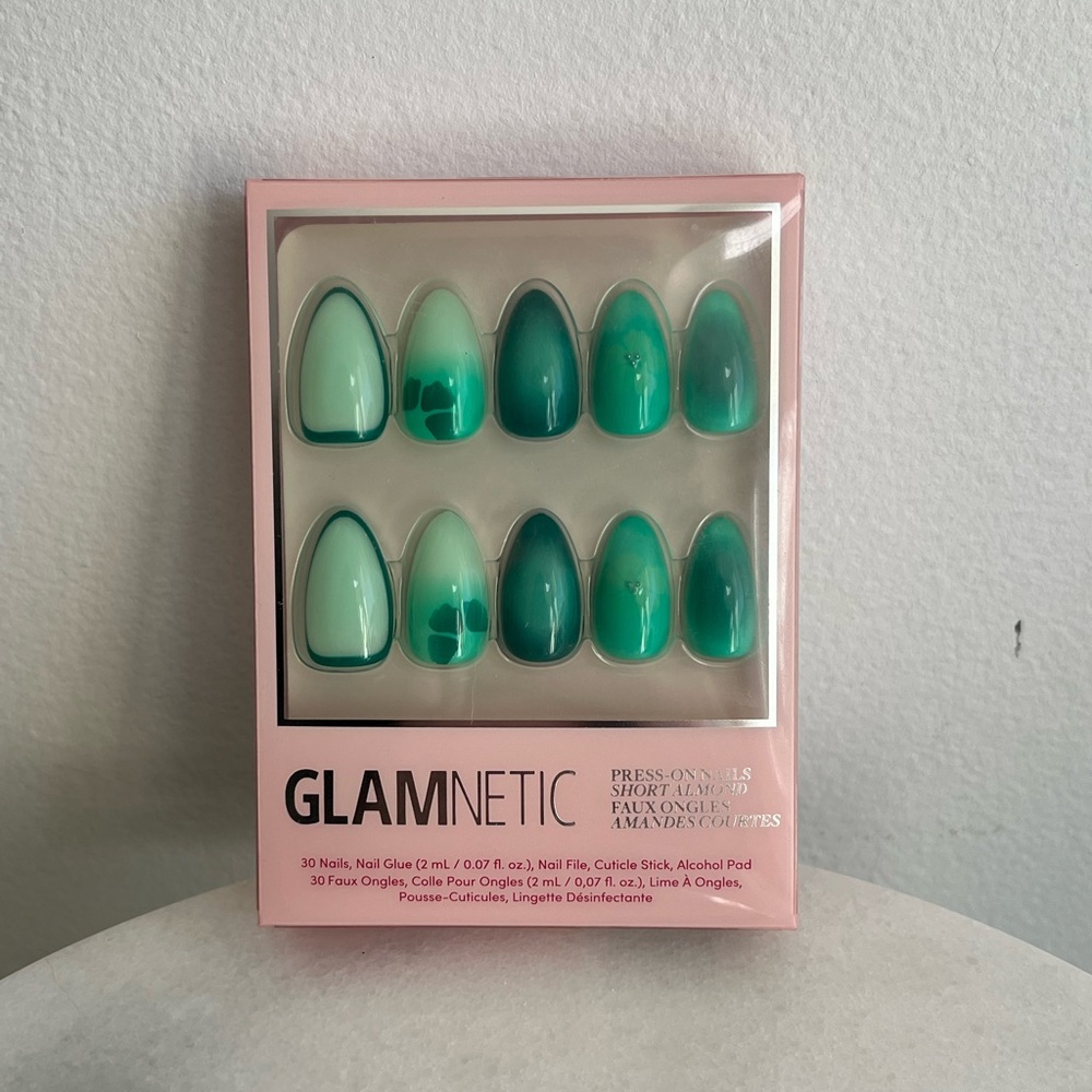 2 for $22 - Glamnetic Press On Nails - Siren Green - Picture 3 of 5
